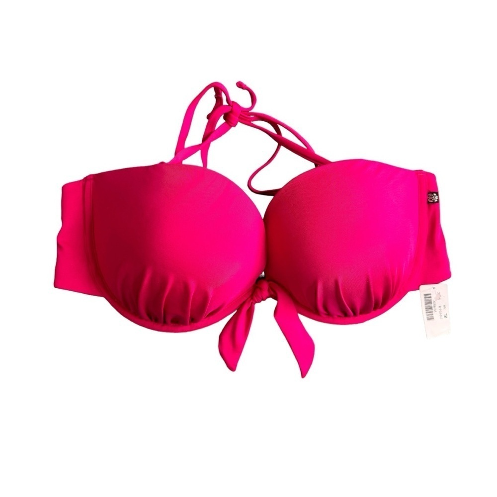 La Vie En Rose Pink Halter Bikini Top Size XL NWT